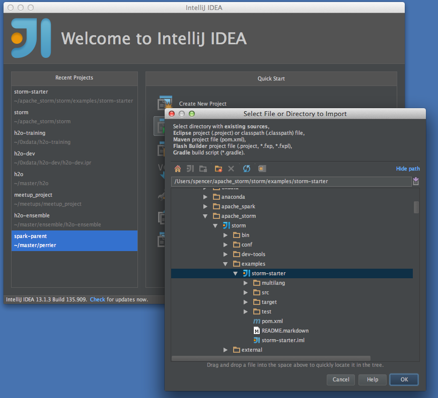 Как открыть проект в intellij idea