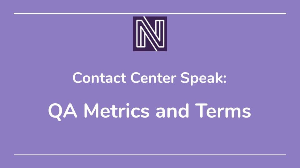 QA Metrics and Terms slide