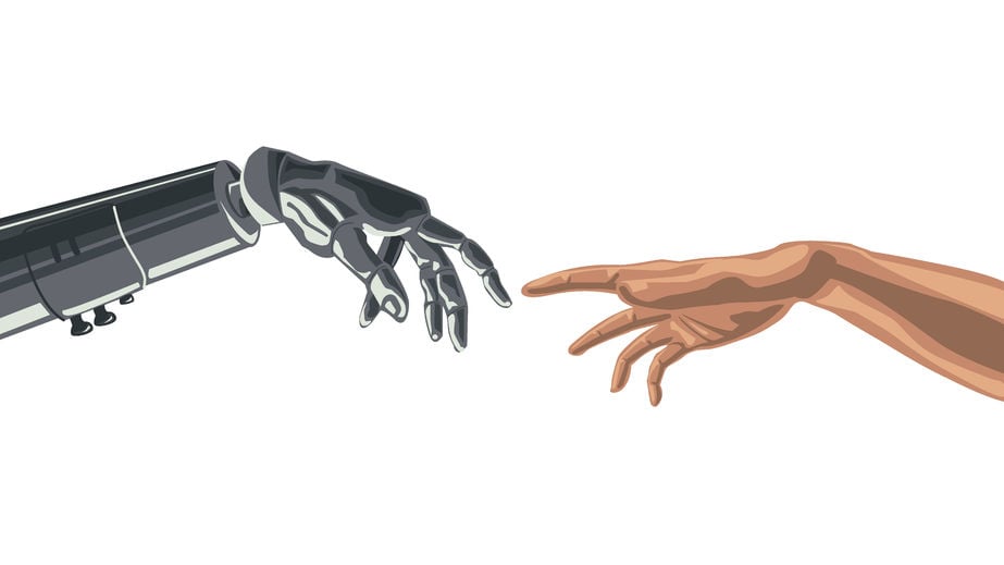 AI and Humans working together 77920798_s