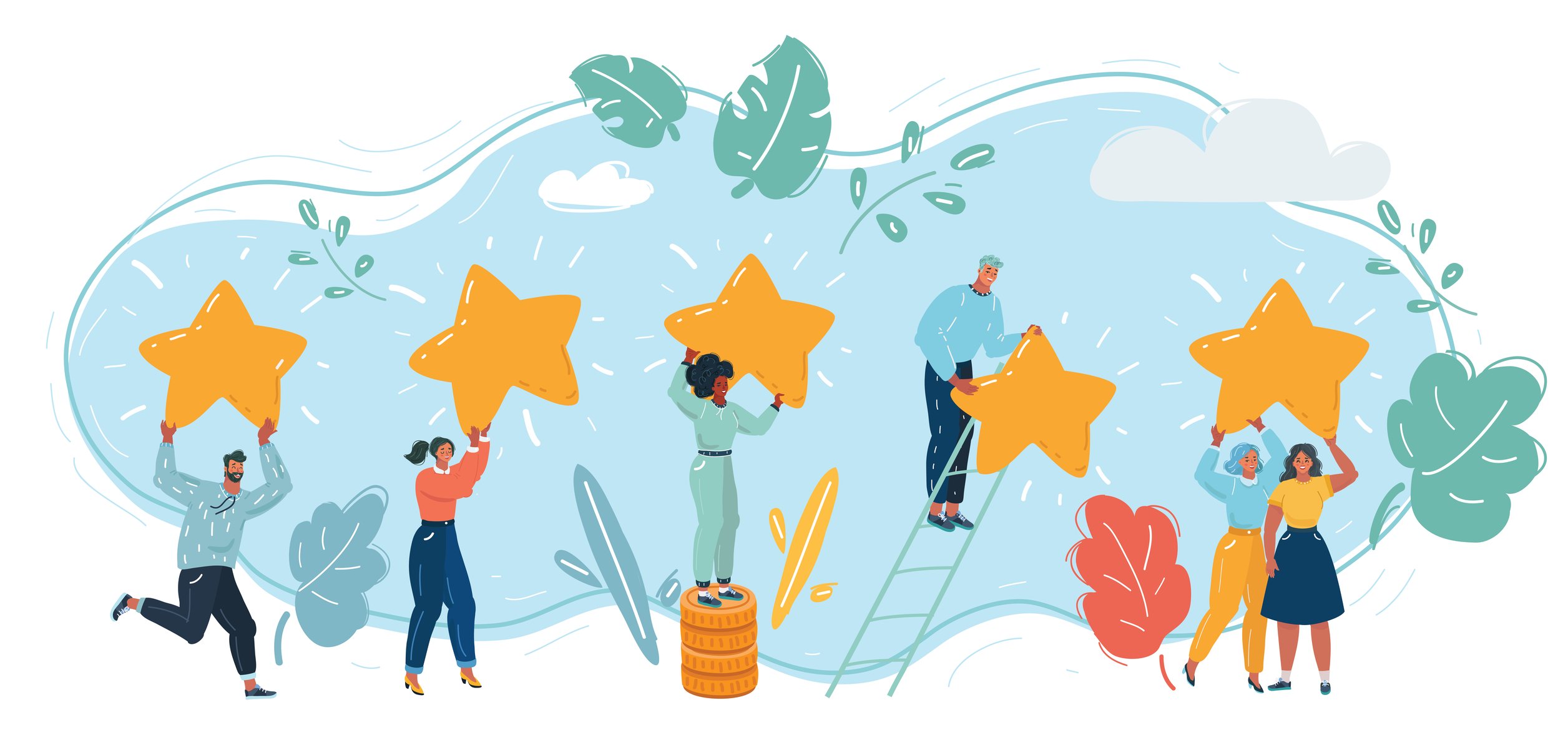 Celebrating Customer Service Successes illustration