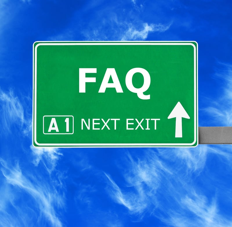 FAQ road sign